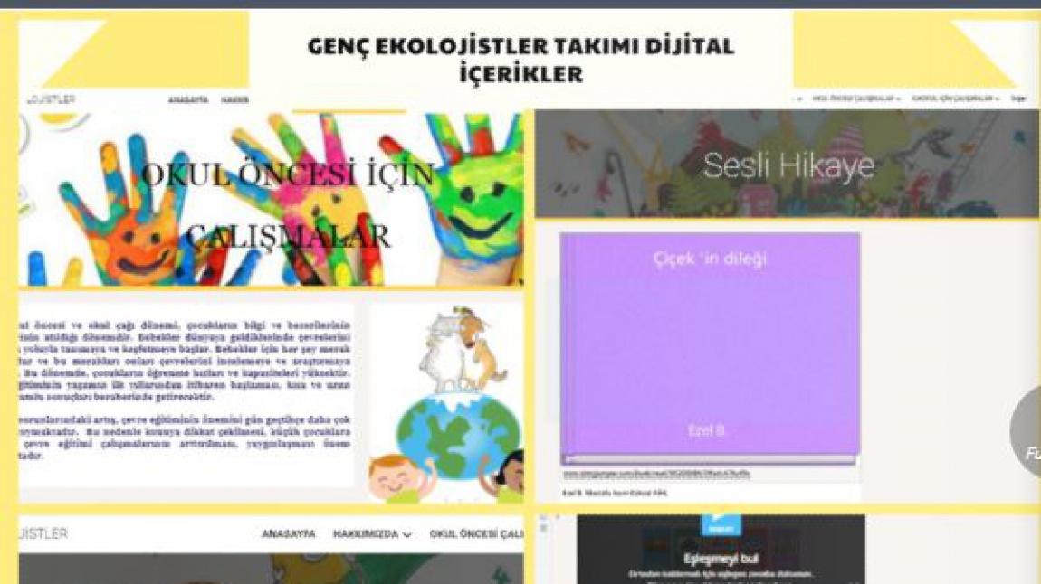 Öğrencilerimiz Dijital Araçlarla Ekolojik Okuryazarlık temalı Türkçe ve İngilizce Site Tasarladı.